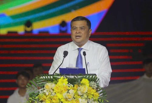 Đồng chí Nguyễn Văn Bảy, Giám đốc Sở Văn hóa, Thể thao và Du lịch, Trưởng Ban Tổ chức báo cáo mục đích, ý nghĩa của Đại hội và công tác tổ chức thi đấu các môn thể thao.