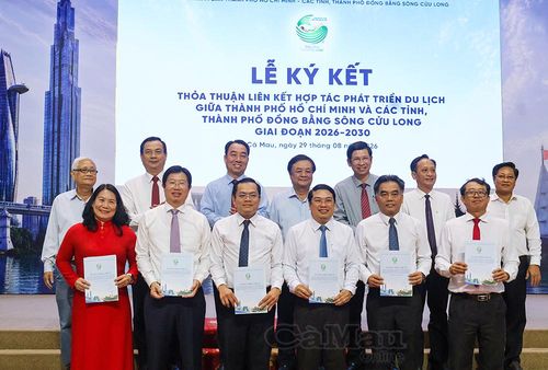 Lễ ký kết thoả thuận hợp tác giai đoạn 2026-2030 giữa TP Hồ Chí Minh và các tỉnh khu vực đồng bằng sông Cửu Long.