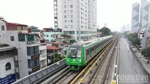 Tuyến đường sắt trên cao Cát Linh-Hà Đông. (Ảnh: HOÀNG ANH)