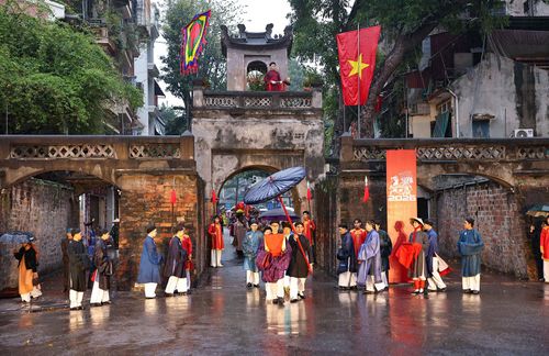 Tái hiện Lễ mở cửa ô trong khuôn khổ Chương trình “Tết Việt - Tết Phố” Xuân Bính Ngọ 2026. Ảnh: THANH TÙNG