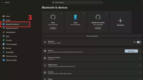 Chọn mục Bluetooth & devices.