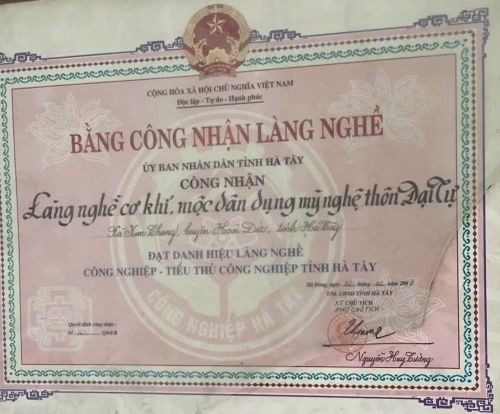 Năm 2007, Đại Tự được công nhận là làng nghề cơ khí, mộc dân dụng, mỹ nghệ. Ảnh: Thế Vũ