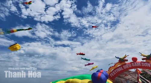 Hình ảnh tại Festival Diều Sầm Sơn 2026.