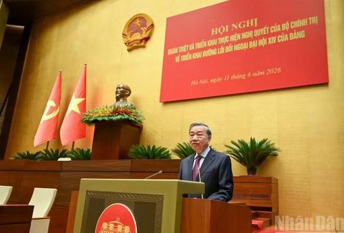 Tổng Bí thư, Chủ tịch nước Tô Lâm phát biểu chỉ đạo tại hội nghị. Ảnh: Báo Nhân Dân.