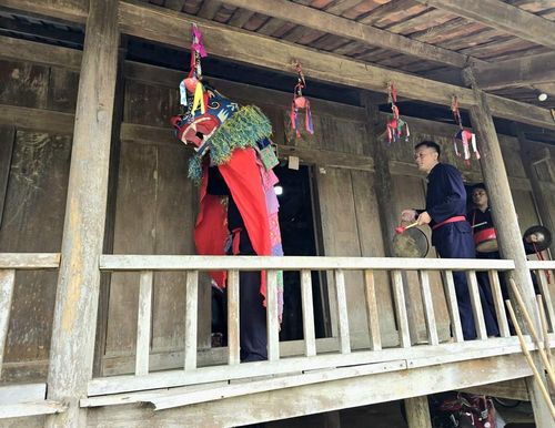 Kỳ lân rời nhà để đi trình diễn