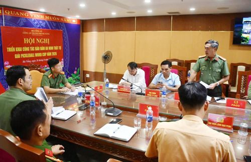 Thượng tá Nguyễn Kim Trung - Phó Giám đốc Công an TP Đà Nẵng chủ trì cuộc họp triển khai công tác bảo vệ Giải Heineken Pickleball World Cup năm 2026 tại Đà Nẵng.