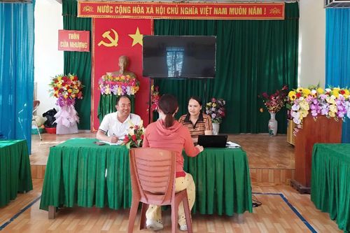 Thôn Cửa Nhượng, xã Thiên Cầm đang duy trì tiếp dân hàng tuần để kịp thời nắm bắt và giải quyết những vấn đề người dân phản ánh (ảnh người dân cung cấp).