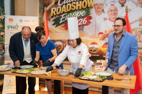 Các sự kiện quảng bá phở Việt tại nước ngoài. (Ảnh: CTV/Vietnam+)