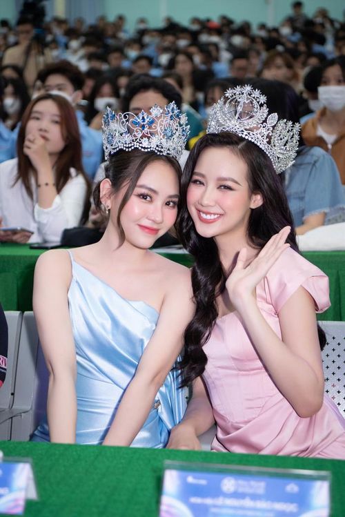 Mai Phương và Bảo Ngọc thi chung Miss World vietnam 2022.