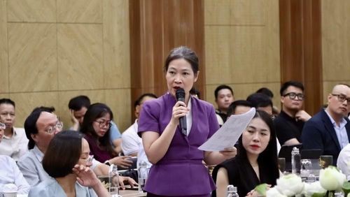 Tiến sĩ Nguyễn Thị Quý Phương nhấn mạnh, vấn đề Dự thảo đã tiếp cận công nghiệp văn hóa như một hệ thống hoạt động kinh tế dựa trên sáng tạo, tài nguyên văn hóa, công nghệ và tài sản trí tuệ. (Ảnh: Ngọc Bích)