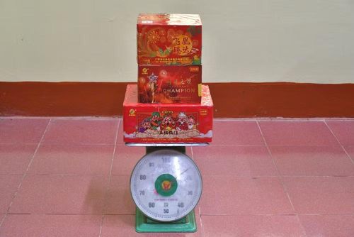 Số lượng pháo hoa nổ bị thu giữ có tổng trọng lượng 15kg. (Ảnh: LÝ NHẤT)