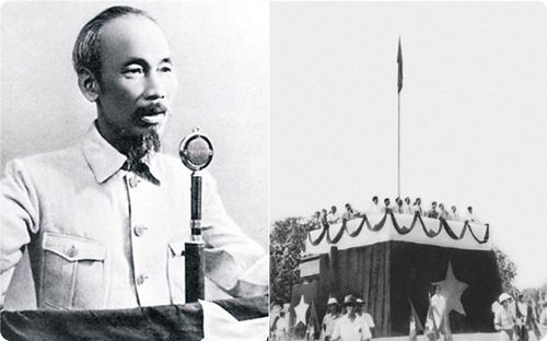 Ngày 2-9-1945, tại Quảng trường Ba Đình, thay mặt Chính phủ lâm thời, Chủ tịch Hồ Chí Minh đọc bản Tuyên ngôn Độc lập.