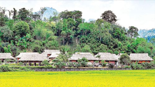Làng quê yên bình tại thôn Tân Lập, xã Tân Trào, tỉnh Tuyên Quang (ẢNH: UÔNG NGỌC)