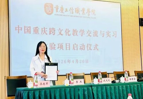 Nguyễn Thị Huyền làm phiên dịch trong cuộc làm việc giữa Học viện công nghệ thông tin Trùng Khánh, Đại học Thành Đông và Cao đẳng công nghệ Sài Gòn. Ảnh: NVCC