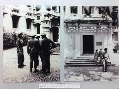 Đại diện Chính phủ Việt Nam Dân chủ Cộng hòa tiếp quản Nhà tài chính Đông Dương, nay là trụ sở Bộ Ngoại giao tháng 10/1954. (Ảnh tư liệu)