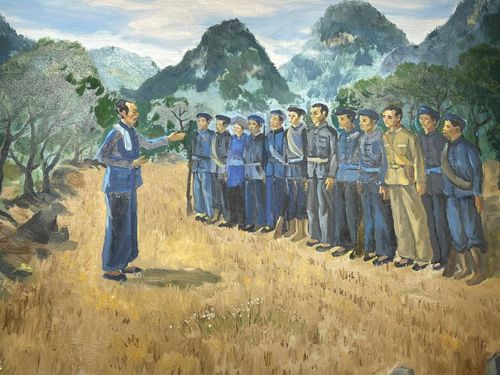 Lễ thành lập đội Du kích Pác Bó. Ảnh: KN