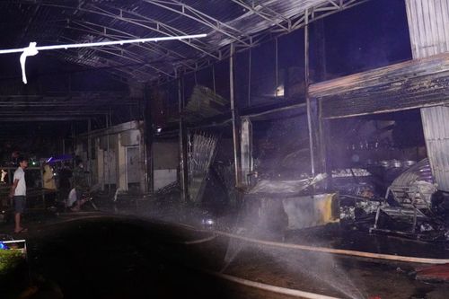 Hiện trường vụ cháy chợ Đắk Sắk