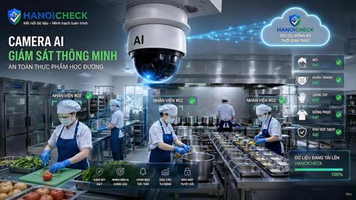 HanoiCheck được xây dựng để kết nối dữ liệu về nhà cung cấp, nguồn thực phẩm, bữa ăn và công tác quản lý tại các cơ sở giáo dục. Ảnh: VGP/Minh Anh.. Ảnh: VGP/Thu Nga.