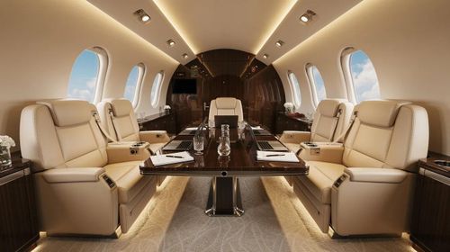 Nội thất sang trọng trên máy bay riêng của các tỷ phú. (Ảnh: Blackjet)