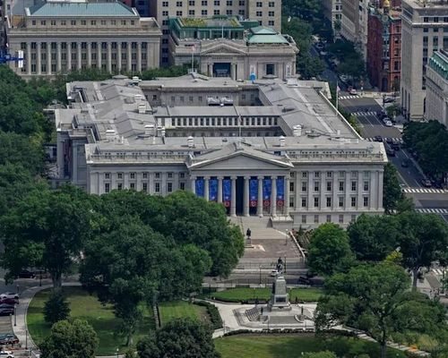 Tòa nhà Bộ Tài chính Mỹ tại Washington, DC (Mỹ). Ảnh: Reuters.