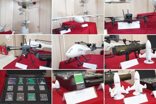 Một số thiết bị UAV và công nghệ phục vụ giải pháp giám sát an ninh, trật tự được giới thiệu tại buổi Lễ.