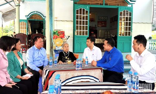 Lãnh đạo TP Đồng Nai thăm, tặng quà chúc thọ Bà mẹ Việt Nam anh hùng Nguyễn Thị Ngừng ở phường Chơn Thành.