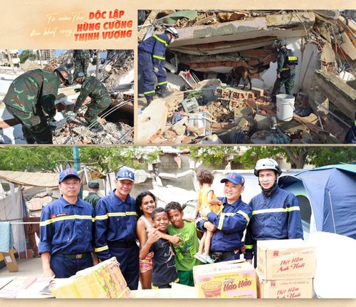 Đoàn Việt Nam nỗ lực tìm kiếm các nạn nhân còn mắc kẹt và trao tặng nhu yếu phẩm, thực phẩm cho các nạn nhân động đất tại Venezuela.