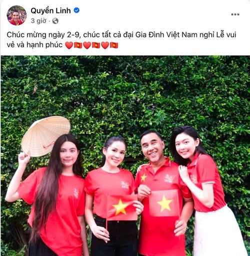 Quyền Linh chia sẻ hình ảnh cả gia đình.
