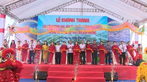 Phường An Nhơn Đông khánh thành 10 công trình chào mừng Quốc khánh 2-9. Ảnh: Bảo Long