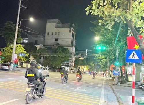 Lực lượng Cảnh sát cơ động Công an tỉnh Tuyên Quang tăng cường tuần tra, bảo đảm an ninh, trật tự trong dịp Quốc khánh 2/9.