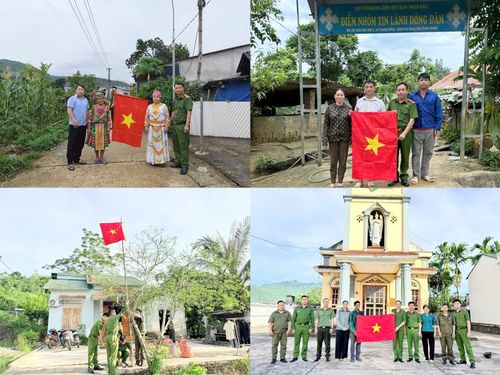 Các đơn vị thuộc Công an tỉnh Tuyên Quang trao hơn 500 lá cờ Tổ quốc tặng các tổ chức tôn giáo, chức sắc, chức việc, nhà tu hành và người có uy tín trong vùng đồng bào dân tộc thiểu số.