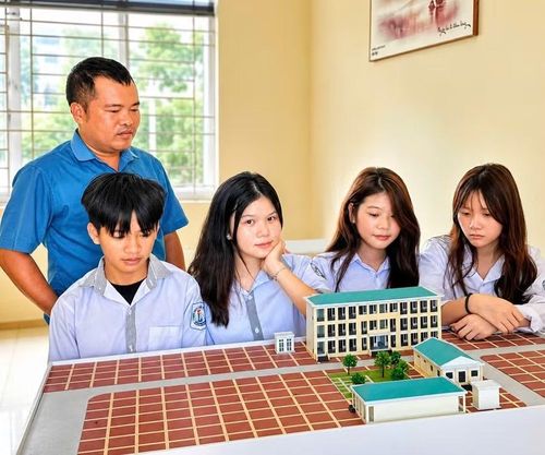 Thầy giáo Hoàng Thúc Khiêm cùng học sinh say mê học tập, đưa kiến thức gắn với thực tiễn ở ngôi trường giữa trùng khơi.