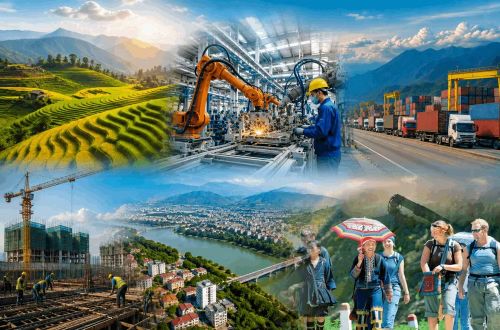 8 tháng năm 2026, tổng thu ngân sách của Lào Cai đạt 14.025 tỷ đồng, bằng 105,1% kịch bản cùng kỳ và đạt 54,3% kịch bản thu cả năm. Ảnh: laocai.gov.vn.