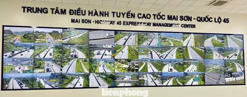 Hệ thống camera hiện đại lắp đặt trên tuyến cao tốc Mai Sơn - Quốc lộ 45.