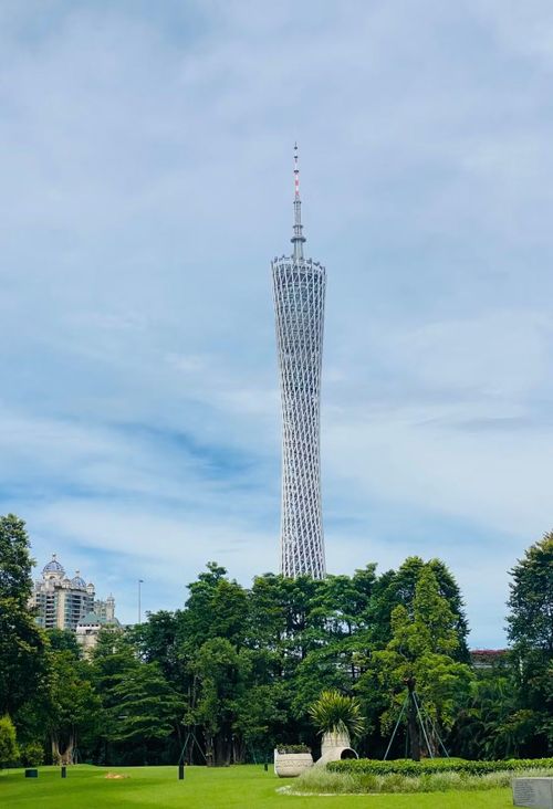 Tháp Quảng Châu ban ngày. Ảnh: Tư Hiền.