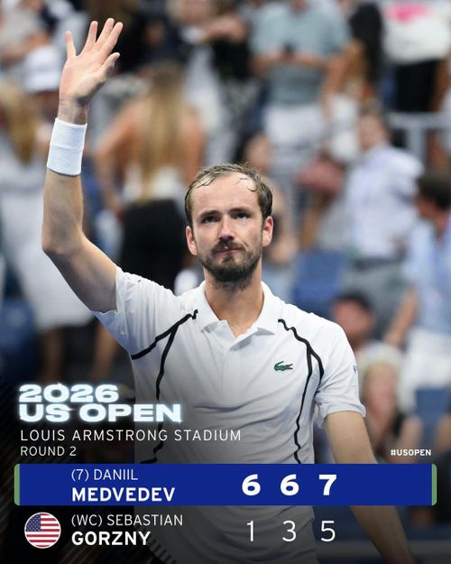 Daniil Medvedev thẳng tiến vòng 3 US Open 2026 - Ảnh: US Open, ATP