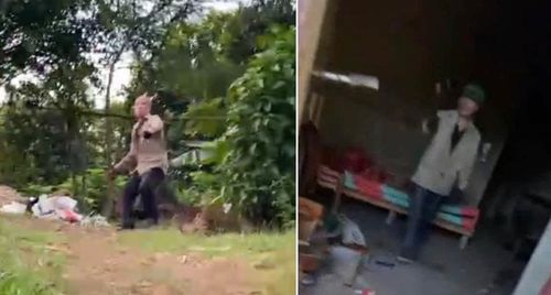  Đối tượng ném đá, dùng dao đe dọa lực lượng chức năng.