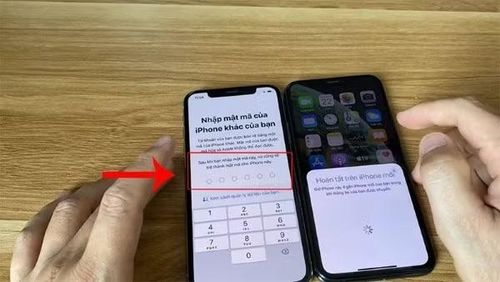  Nhập mật khẩu của iPhone cũ lên iPhone mới để xác thực 