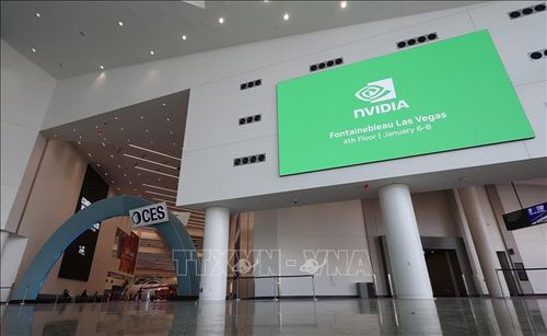Video về chip AI của Nvidia tại triển lãm điện tử tiêu dùng CES ở Las Vegas, Nevada, Mỹ, ngày 5/1/2026. Ảnh tư liệu (minh họa): Yonhap/TTXVN