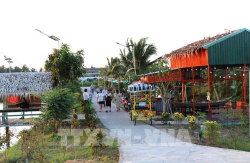 Một góc điểm du lịch Farm ông Trầm, xã Nhị Long, tỉnh Vĩnh Long. Ảnh: Thanh Hòa- TTXVN