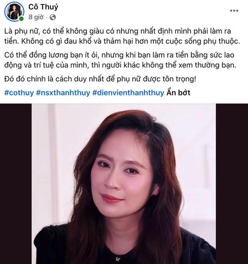 Thanh Thúy chia sẻ quan điểm.