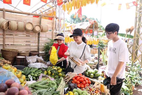 Những gian hàng giới thiệu, quảng bá các sản phẩm địa phương.