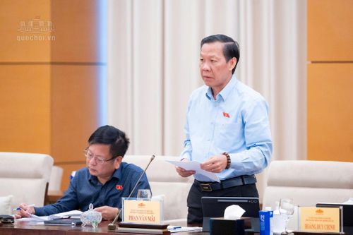Chủ nhiệm Ủy ban Kinh tế và Tài chính của Quốc hội Phan Văn Mãi báo cáo thẩm tra. Ảnh: media.quochoi.vn
