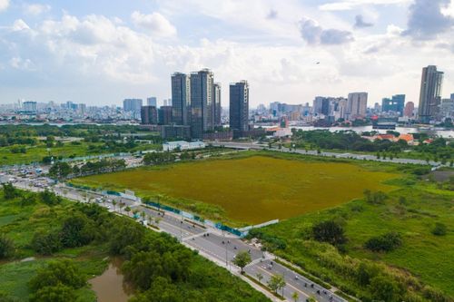Toàn cảnh khu vực triển khai dự án Lotte Eco Smart City Thu Thiem. Ảnh: Quỳnh Danh.