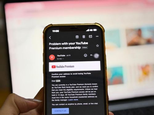 Email thông báo tạm ngưng dịch vụ sau 14 ngày của YouTube. Ảnh: Nhật Tường.