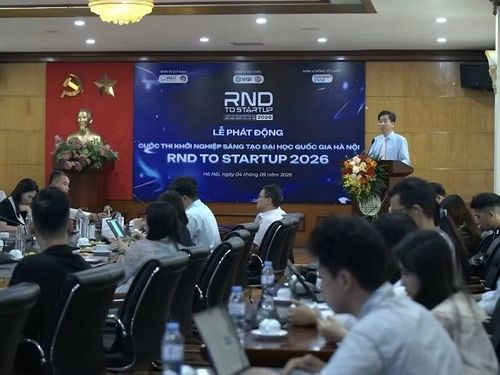 Lễ phát động Cuộc thi Khởi nghiệp Sáng tạo Đại học Quốc gia Hà Nội-“RND to Startup 2026”. (Ảnh: BTC)