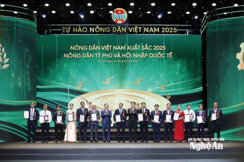Lễ trao giải "Nông dân Việt Nam xuất sắc năm 2025". Ảnh tư liệu