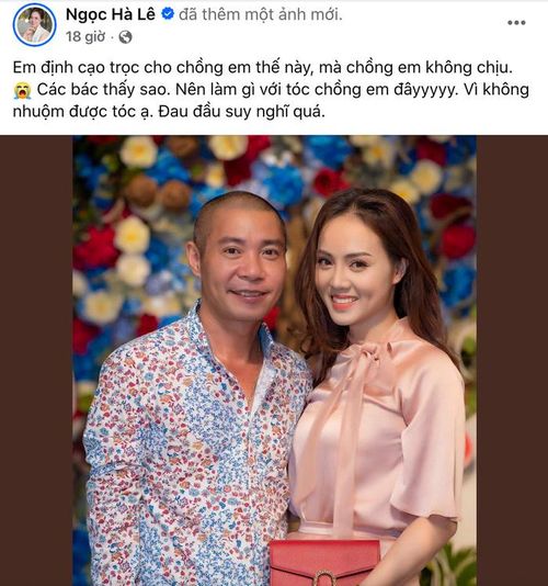 Ngọc Hà - bà xã NSND Công Lý chia sẻ câu chuyện liên quan đến chồng.