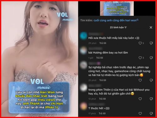 Hari Won tiếp tục được cư dân mạng gọi tên trong một bài đăng.