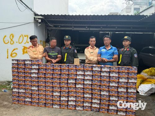 Công an TP.HCM bắt các đối tượng để điều tra về hành vi mua bán, tàng trữ trái phép 621,5kg pháo nổ.
